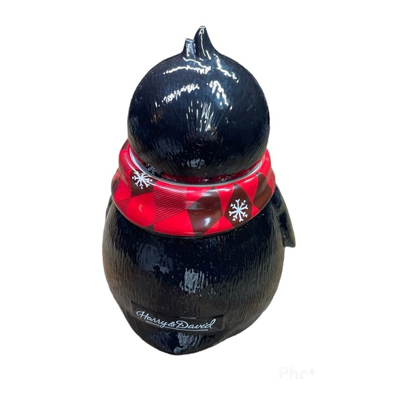 Harry & David VTG Penguin Cookie Jar Plaid Scarf 12" H - Picture 4 of 13